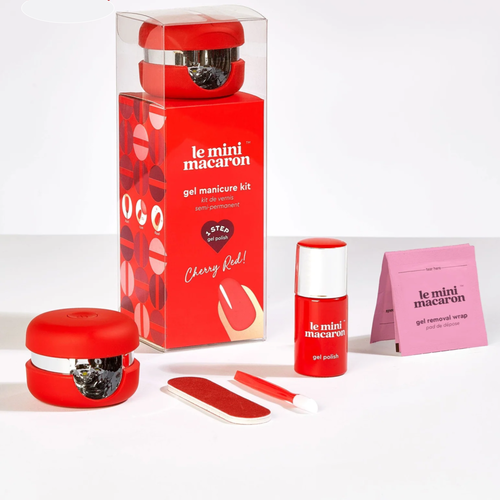 Kit Manicure Le Mini Macaron - Cherry Red